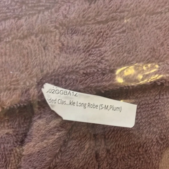 NWT Ares Hooded Classic Robe size s/m plum - Picture 5 of 6